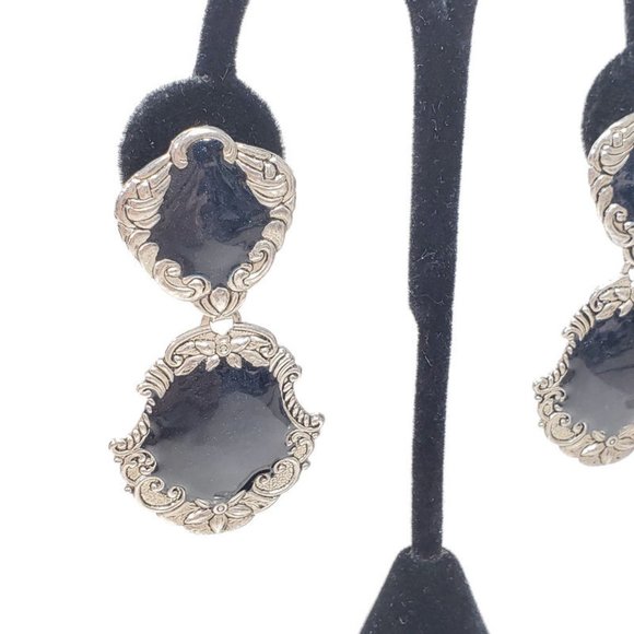 Unbranded Jewelry Silver Tone Blue Clip Earrings 8s Style Poshmark